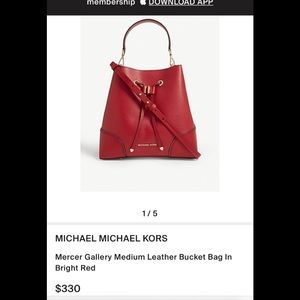 Red Michael Kors Leather bag
